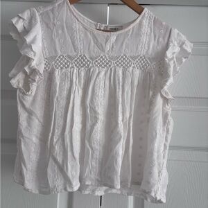 Forever 21 Textured Ruffle Blouse